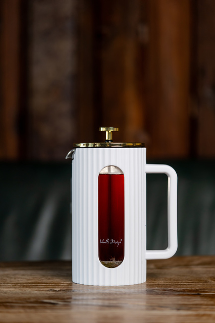Zaparzacz do kawy i herbaty 1000ml Biało/Złoty Livio - Vialli Design