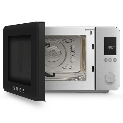 Smeg - Kuchenka mikrofalowa SDA Collezione - czarny mat
