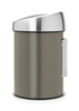 Kosz na śmieci Brabantia Touch Bin 3 l, platynowy, do zawieszenia na ścianie