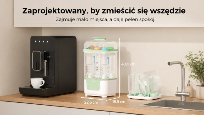 Momcozy BS04 4-in-1 Bottle Sterilizer and Dryer | Sterylizator | Suszarka | Funkcja 4 w 1
