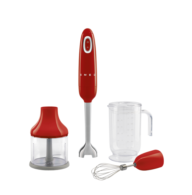 Smeg - Blender ręczny z akcesoriami 50's style HBF03RDEU Czerwony