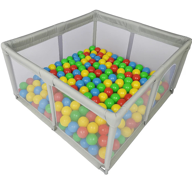 Extralink Kids | Kojec dziecięcy | stalowy plac zabaw 127x127x68cm + 30 kulek