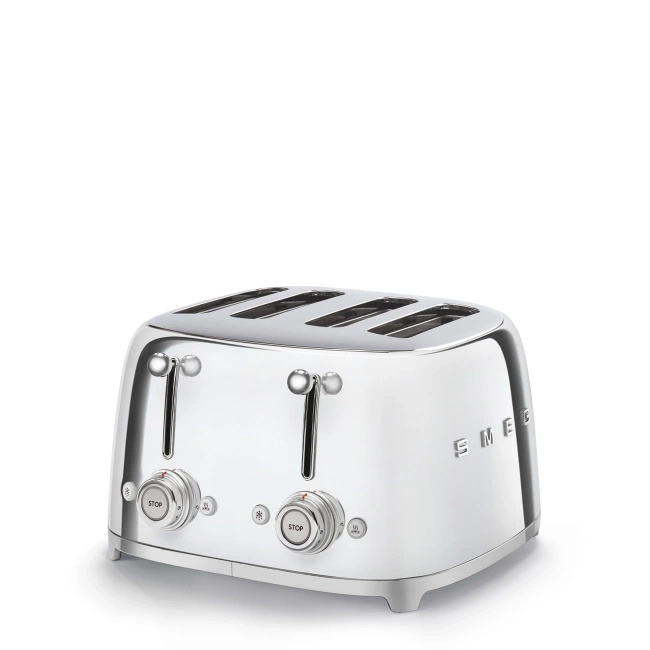 Smeg - Toster, Cztery Kromki, Chrom 50's Style Tsf03Sseu Chrom