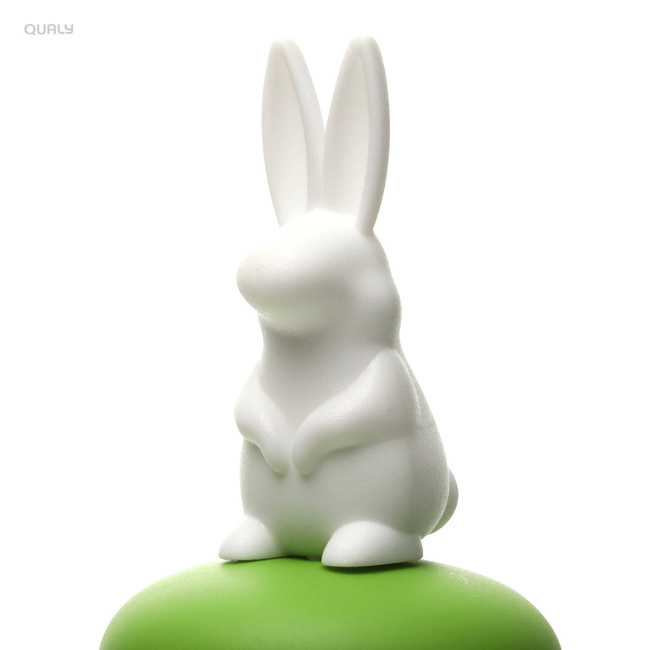 Pojemnik do lodów na patyku Qualy Bunny, biało-zielony króliczek