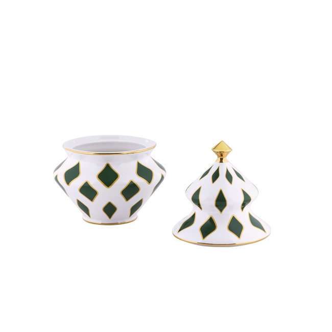 Pojemnik na słodycze Alessi Delight NZ03 GR, porcelanowy, zielony