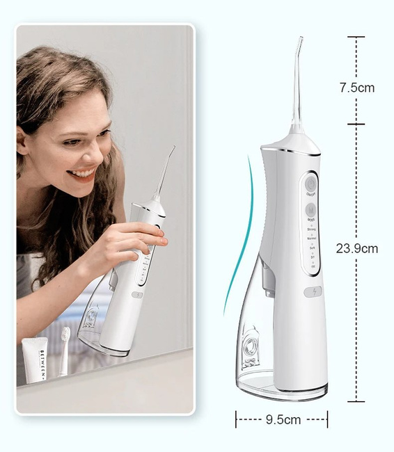 EXTRALINK Beauty Intelligent Water Flosser L8 Czarny Irygator 2000mAh IPX7 do czyszczenia zębów