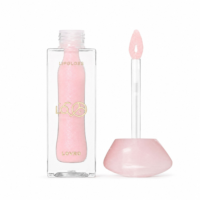 Błyszczyk do ust Lovro Bloomlight Lipgloss 02 Quartz Kiss, różowy z perłowymi refleksami