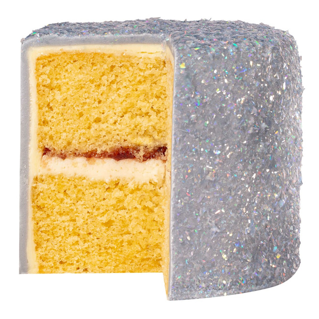 Brokat jadalny PME Magic Sparkles 3 g, opalizujący, srebrny