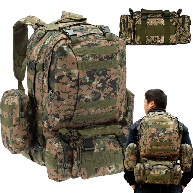 EXTRALINK Military Plecak Taktyczny 4w1 Szkolny Podróżny 50L Wojskowy Turystyczny Survival MIL-668