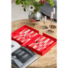 Backgammon Printworks Art of Backgammon, czerwono-kremowy, dla 2 graczy