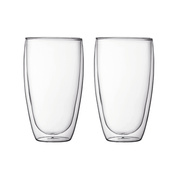 Szklanki z podwójną ścianką Pavina 450 ml 2 szt. transparent