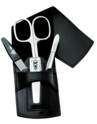 Zestaw do manicure 4 cz. stal niklowana czarny - Erbe Solingen