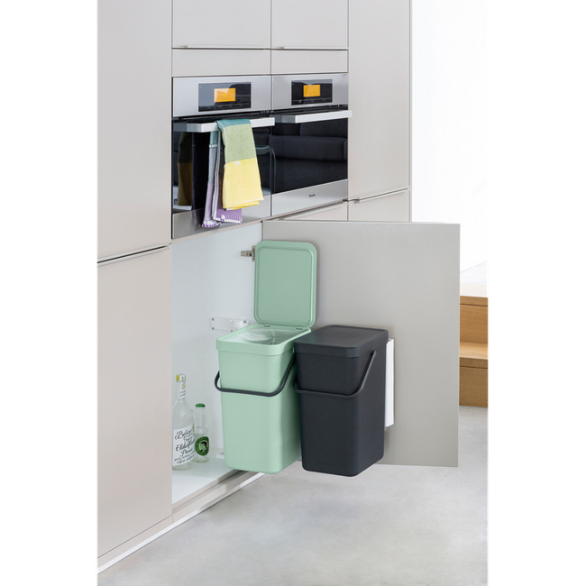 Kosz szafkowy Sort&Go 2x16l Jade Green/ Grey - Brabantia