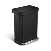 Kosz pedałowy Simplehuman CW2103, 55 l, prostokątny, matowa czerń