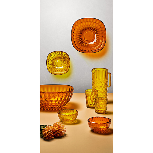 Wysoka szklanka Guzzini 400 ml Żółta Wzór 3