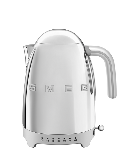Smeg - Czajnik z regulacją Temp., Srebrny Klf04sseu 50's Style