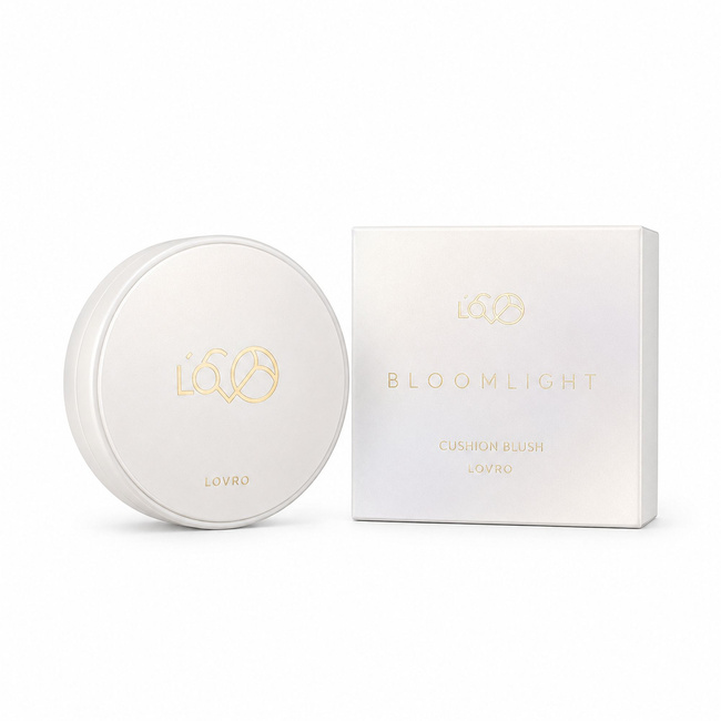 Róż do policzków Lovro Bloomlight Cushion Blush 01 Apricot Whisper, w poduszeczce, 4,8 g