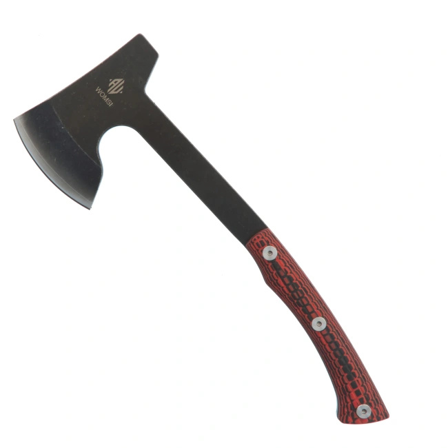 Tomahawk Womsi Full Tang z czerwoną rękojeścią G10, 30,5 cm, kabura Kydex i torba