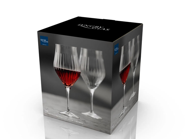 Kieliszki do czerwonego wina Lyngby Glas Ane 650 ml, komplet 4 sztuk