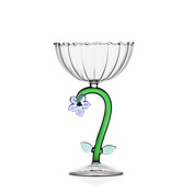 Kieliszki do szampana Coupe Optyczny liliowy kwiat 18 cm - Ichendorf Milano