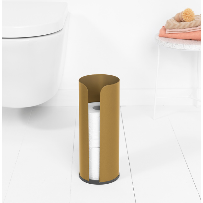 Zasobnik na papier toaletowy Brabantia Renew na 3 rolki, Warm Gold