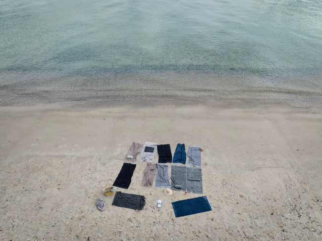 Zestaw ręczników łazienkowych 4 sztuki Classic Indigo Blue - Zone Denmark