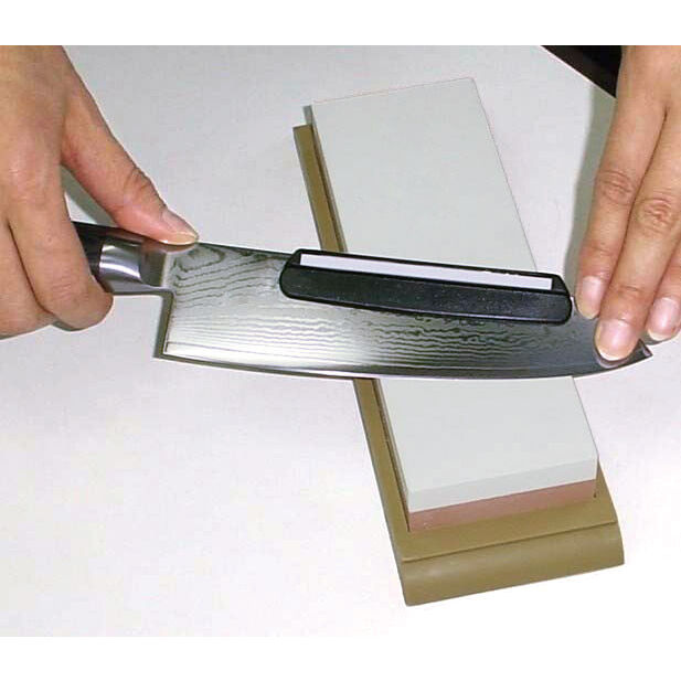 Osełka Podwójny Kamień Yaxell 240/1000 z Gumową Podstawą i Ostrzemkątownikiem