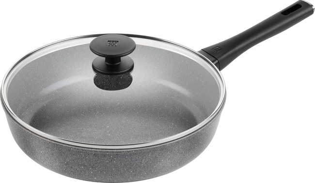 Patelnia sauté z pokrywką ZWILLING Terreno Plus 28 cm, powłoka ceramiczna, szara