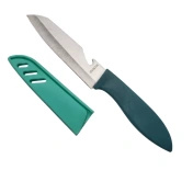 Nóż uniwersalny Fissman 11 cm z pochwą i otwieraczem, zielony