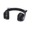 Extralink Kids Cat-Ear Wireless Headphones Czarne Słuchawki Bezprzewodowe dla Dzieci, Kocie Uszy, Bluetooth 5.0, Oświetlenie RGB