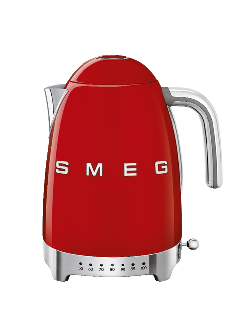 Smeg - Czajnik z regulacją temp., czerwony 50's style Klf04Rdeu czerwony.