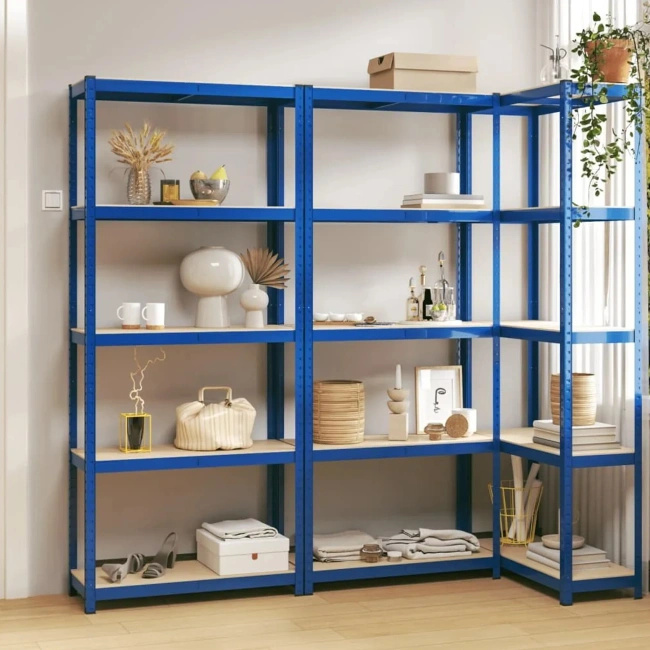 Regał magazynowy metalowy Extralink EX.36790, 180x90x40 cm, niebieski, 5 półek