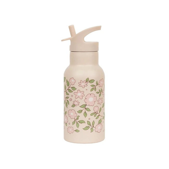 Kubek ze słomką dla dzieci Blossoms Pink 350 ml - A Little Lovely Company