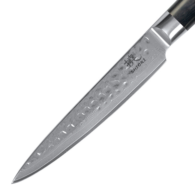 Shiori - 3-Set Kuri Murō + Santoku + Sifu - zestaw trzech noży ze stali Damasceńskiej