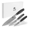 Shiori - 3-Set Kuro V2 Shōto + Murō + Sifu - zestaw trzech noży ze stali damasceńskiej