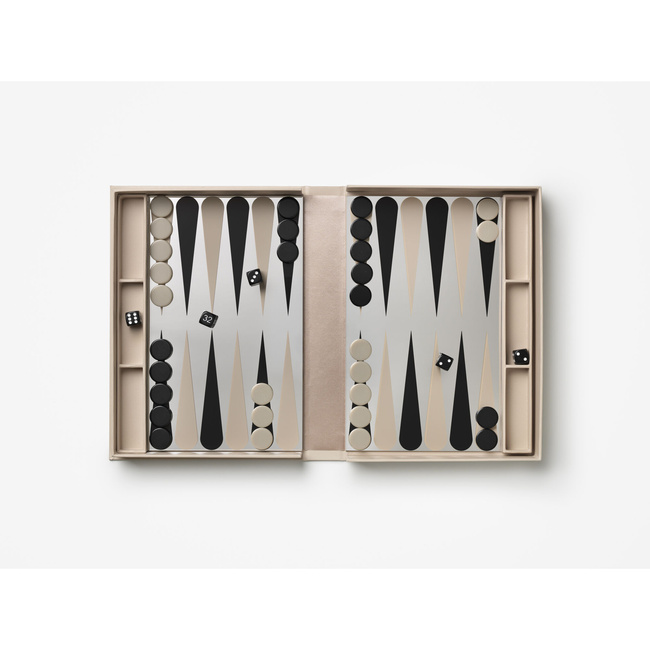 Backgammon Printworks Art of Backgammon Mirror, beżowy, lustrzana plansza
