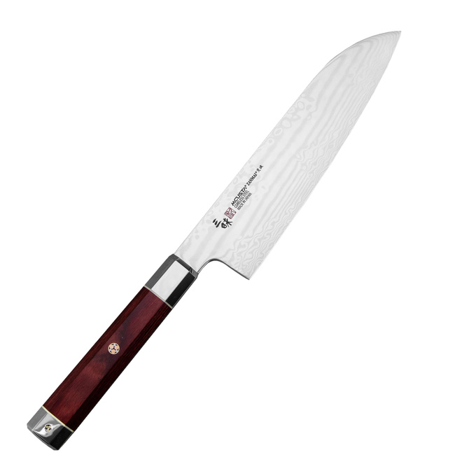 Mcusta Zanmai Ultimate Aranami Nóż Santoku 18 cm Stal VG-10/VG-2 Rękojeść Pakka Wood