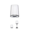 Kieliszki do białego wina Trebonn SplitGlass 280 ml, czarny zaczep, 2 czasze bez nóżki
