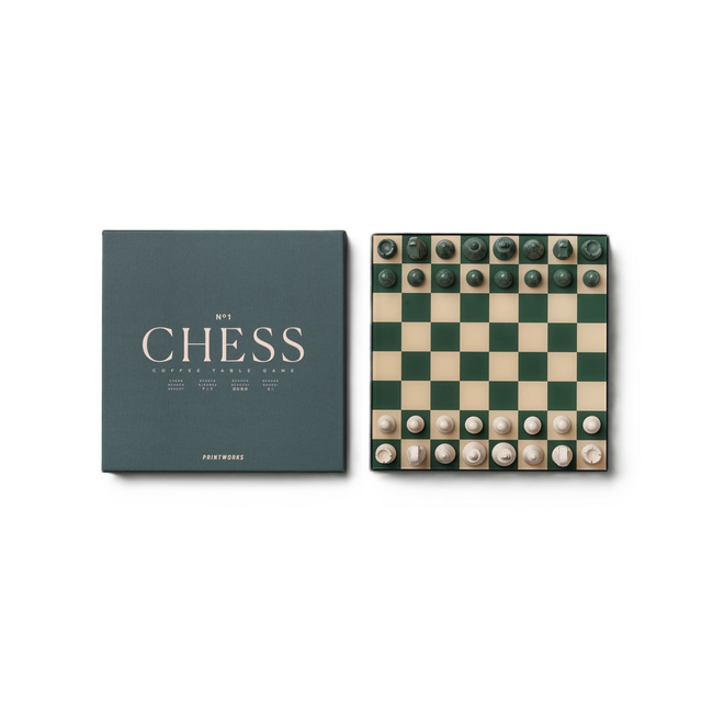 Szachy Printworks Classic Chess, plansza 25 x 25 cm z akrylowym blatem