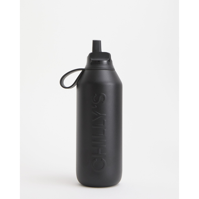 Butelka termiczna Chilly's Series 3 Flip ze słomką, 500 ml, Onyx