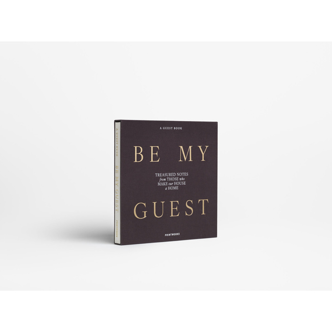 Księga gości Printworks Be My Guest, biała w antracytowym etui, 100 stron