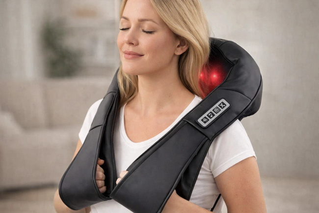 Extralink Smart Life Neck Massager Czarny | Masażer do karku |
