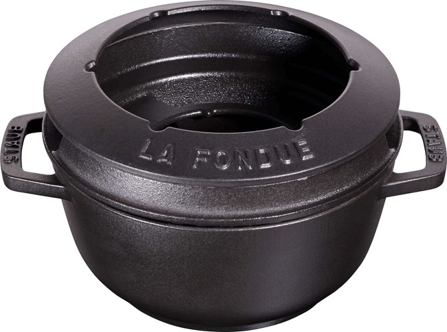 Zestaw do fondue 18 cm, czarny - Staub