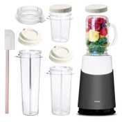 Blender Personalny II Mason Jar Ready Gray (zestaw 12 elementów) - Tribest