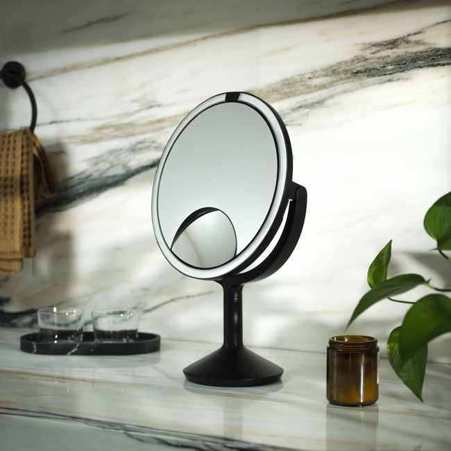 Lustro kosmetyczne Simplehuman Sensor Mirror Trio Max ST3067, 25 cm, matowa czerń