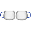 Komplet 2 szklanek Vialli Design Tulip 350 ml niebieskie ucho