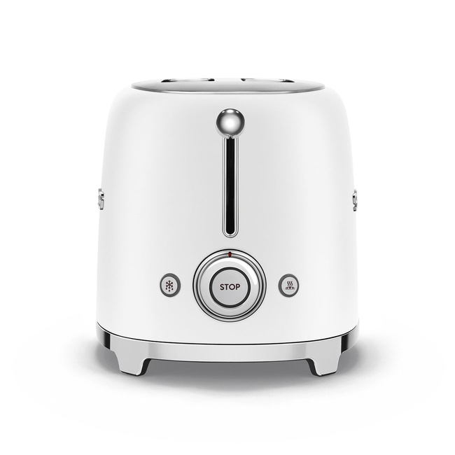 Smeg - Toster, dwie kromki, biały mat 50's style Tsf01whmeu biały (mat)