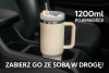 EXTRALINK Black Forest kubek termiczny 1200ml z uchwytem i słomką beżowy