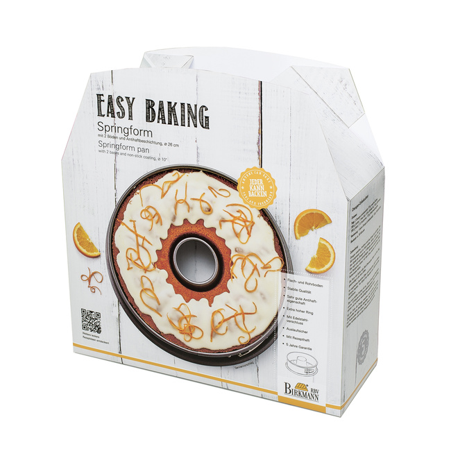 Tortownica - dwa rodzaje dna - Easy Baking 26 cm - Birkmann