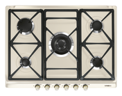 Smeg - Płyta gazowa, 70 cm, Cortina, kremowa CORTINA SR775PO Kremowy (pokrętła z mosiądzu)